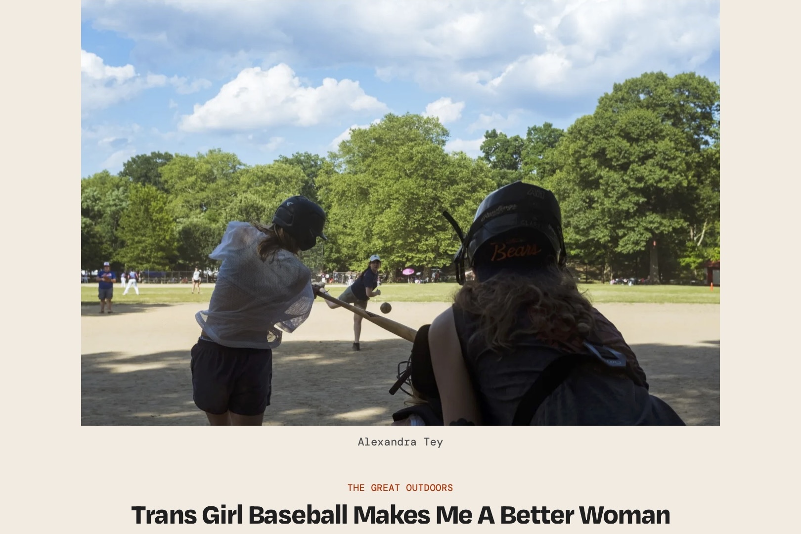 Trans Girl Baseball Makes Me A Better Woman — Defector